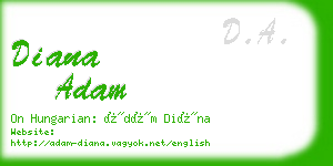 diana adam business card